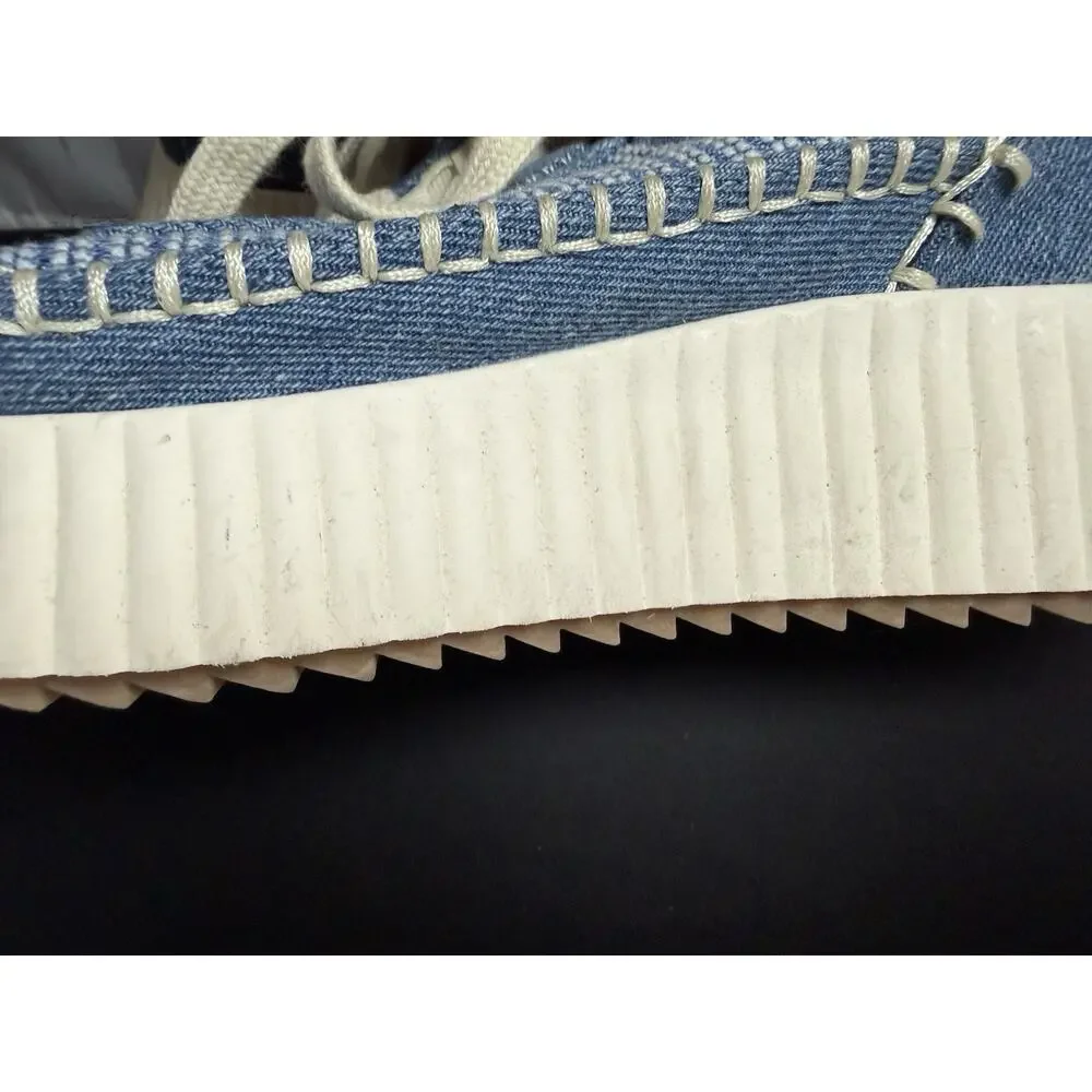 Dolce Vita Dolan Platform Sneakers Blue Denim Knit Colorway Women’s 11 MRSP $150